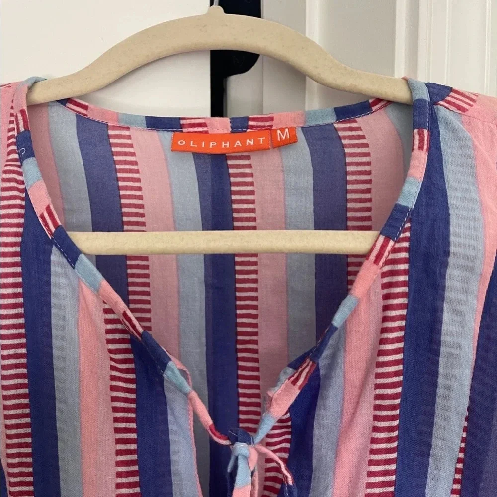 Oliphant Striped Purple Blue Dress Tie Sides‎